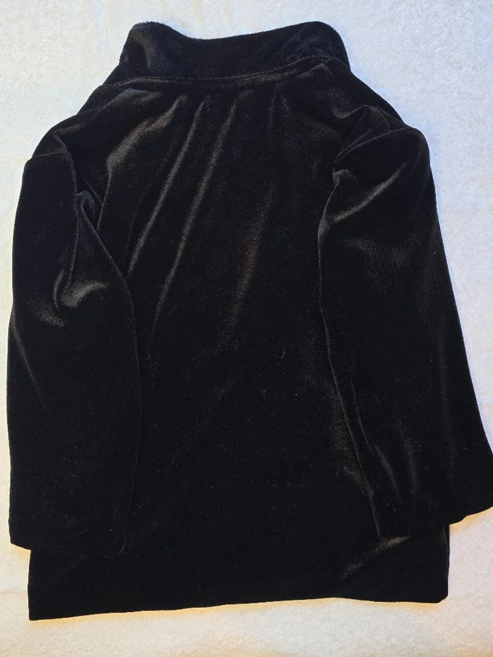 H&M Black Long Sleeve Velvet Blazer - Black